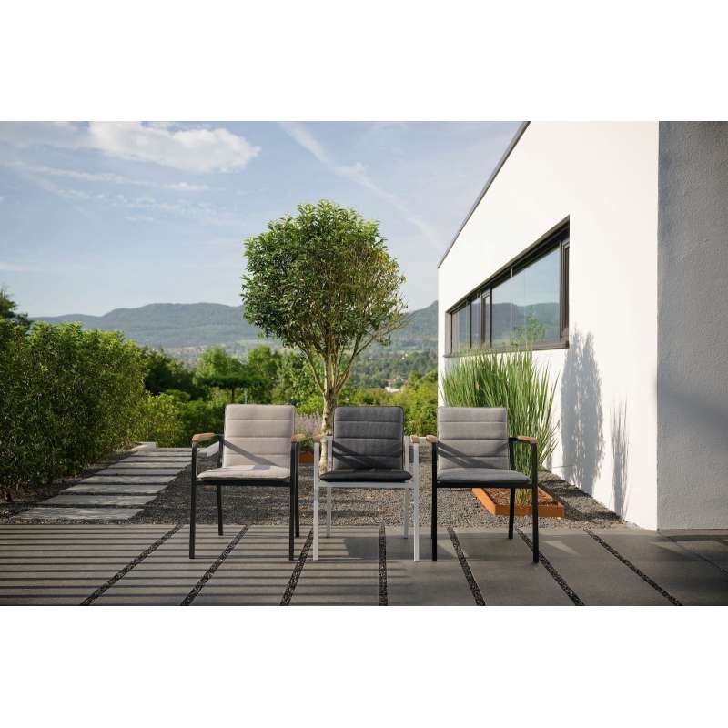 Stern Pepe Stapelsessel Gartenstuhl Stapelstuhl Aluminium-Gestell seidengrau