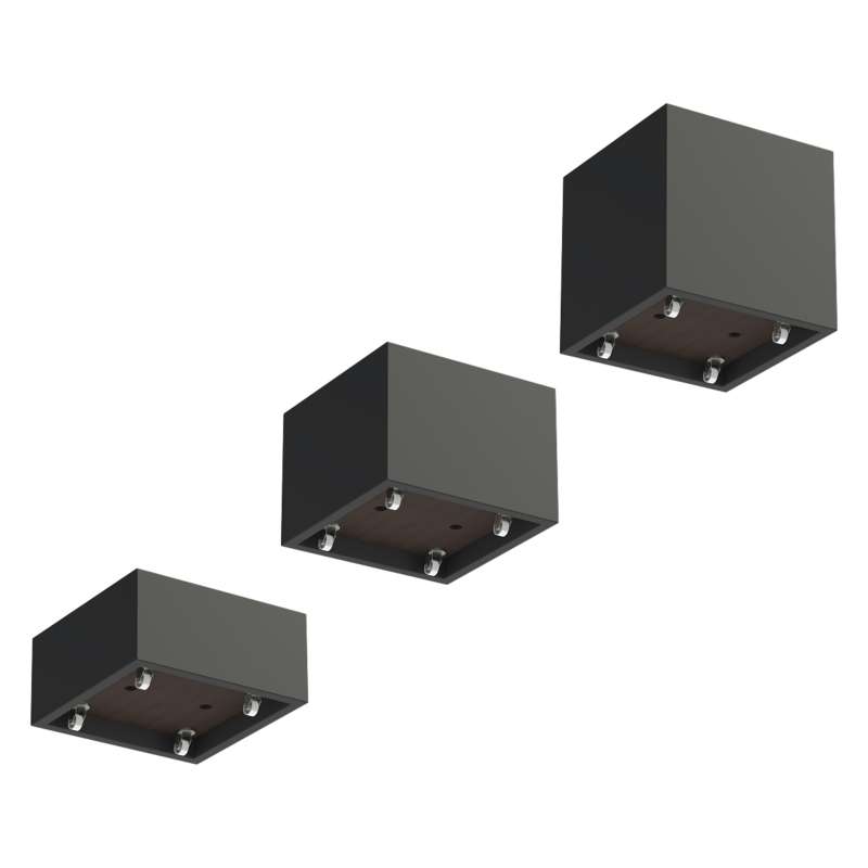 Adezz Carrez Pflanzgefäß mit Rollen Fiberglas Pflanzkübel Blumenkübel schwarz