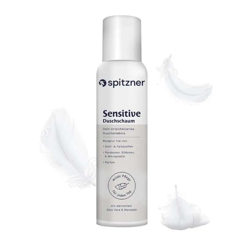 Spitzner Duschschaum Sensitive 150 ml Entspannende Wellness-Dusche sanft und 100% vegan