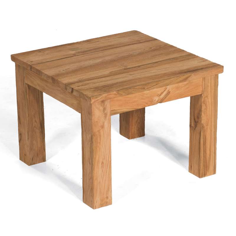 Sonnenpartner Lounge-Beistelltisch Charleston 60x60 cm Teakholz Old Teak