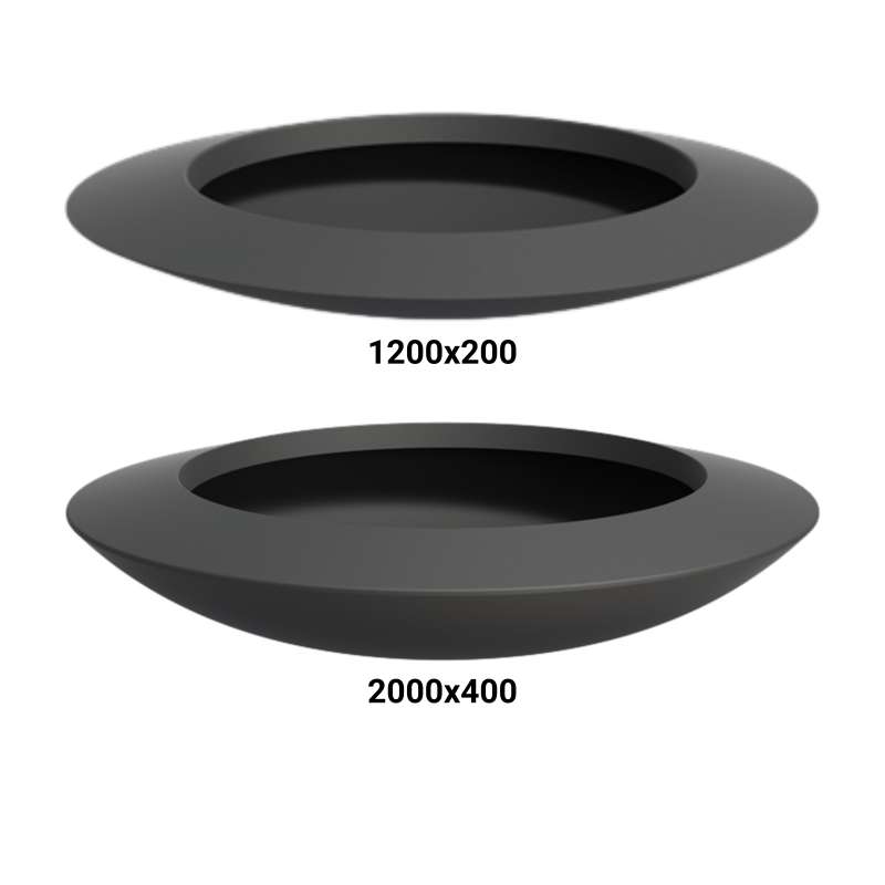 Adezz Malva Pflanzgefäß Fiberglas Pflanzkübel Blumenkübel Blumentopf schwarz