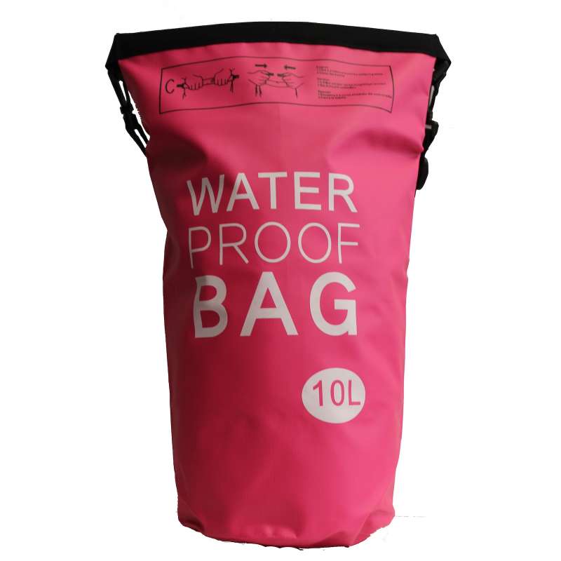Drybag 10L Tasche 10 Liter wasserdicht Packsack pink Water proof Softcase Beutel
