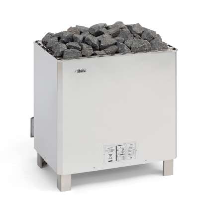 FinTec ARNE 12 kW Premium Elektro-Saunaofen Standofen finnischer Saunaofen Edelstahl FinTec ARNE 12 kW Premium Elektro-Saunaofen Standofen finnischer Saunaofen Edelstahl