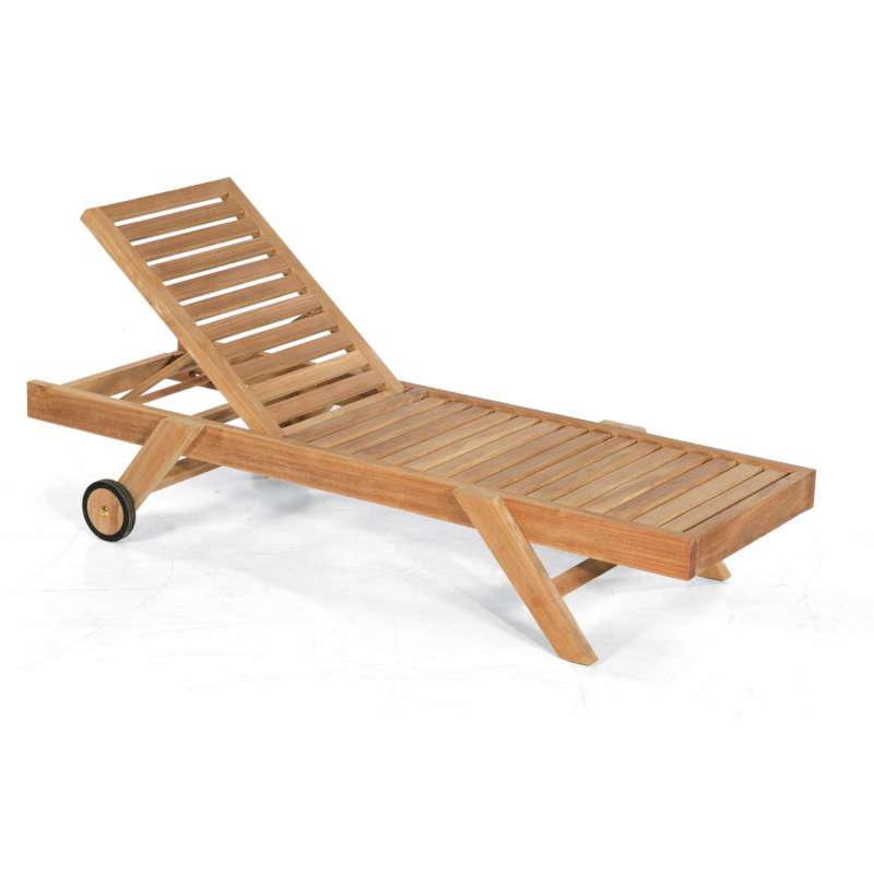 Sonnenpartner Columbus Sonnenliege Gartenliege Liege Teakholz natur 72x200 cm