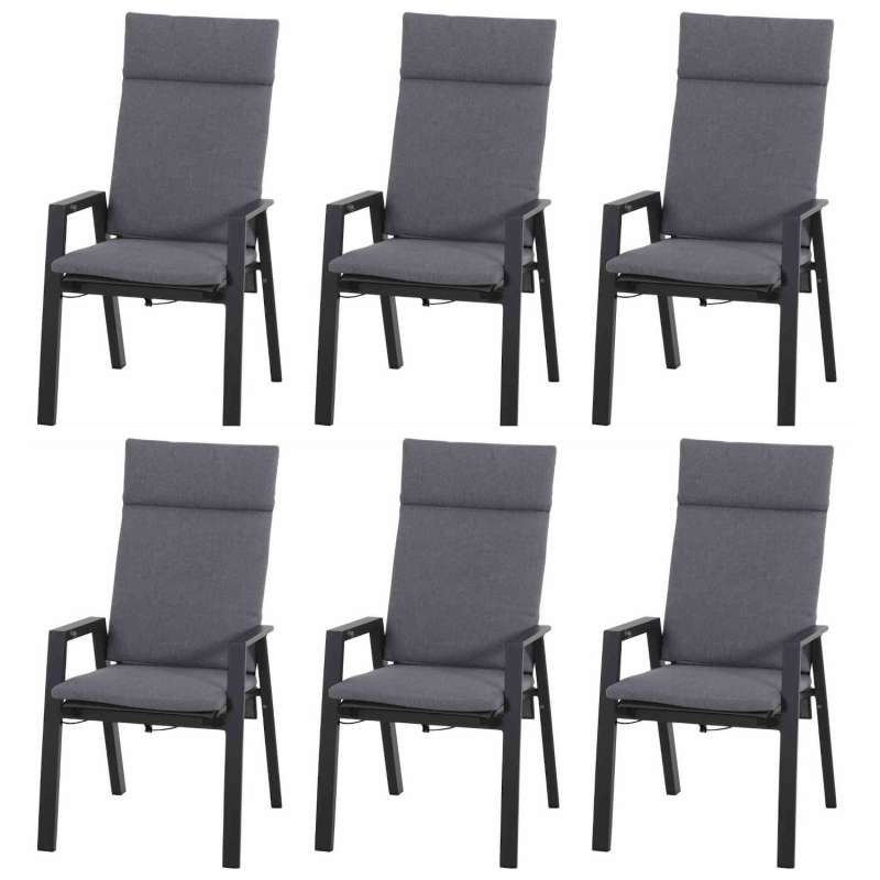 Siena Garden 6x Dining Move Sessel Valencia Alu anthrazit Gartensessel