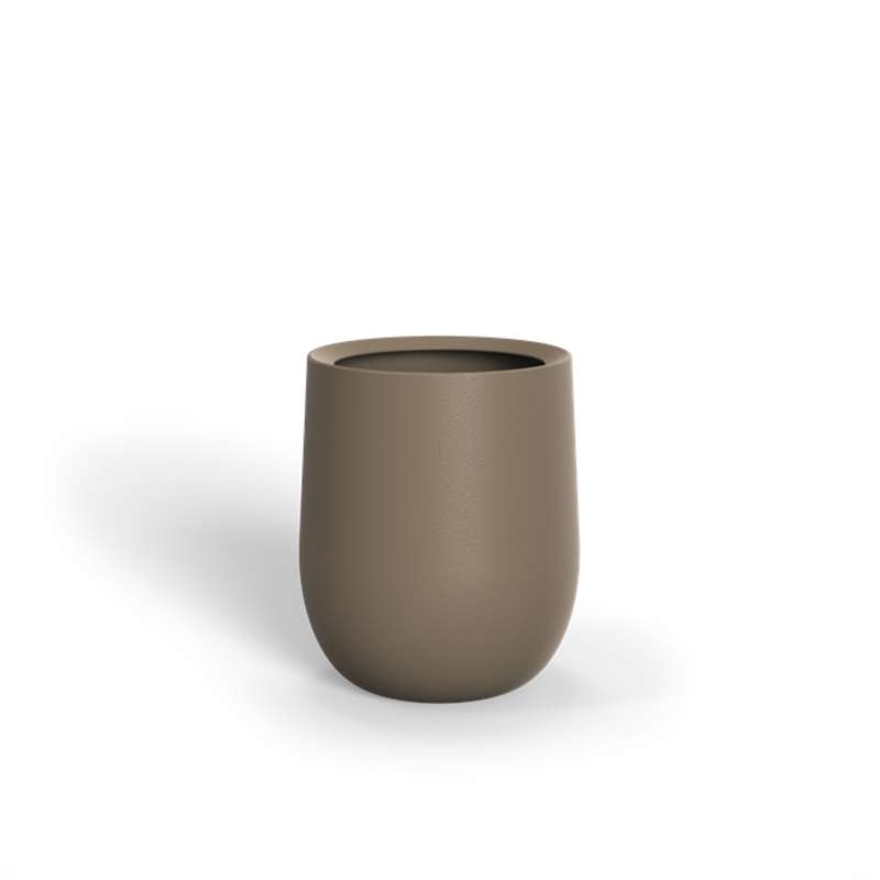 Adezz Lora Pflanzgefäß Fiberglas Pflanzkübel Blumenkübel 50x60 cm beigegrau