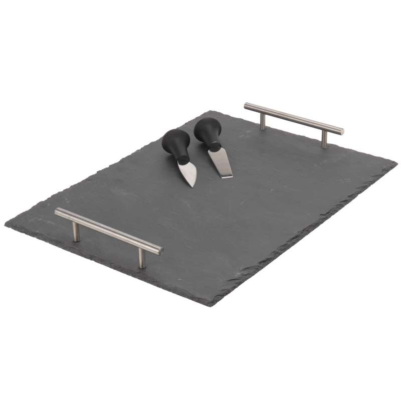 Schieferplatte Servierplatte Dessertplatte Käseplatte 3 teiliges Set 30 x 40 cm