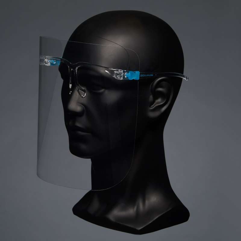 JOOULS Gesichtsvisier 5 Wechselvisieren Set Brillengestell mit Gesichtsschutz