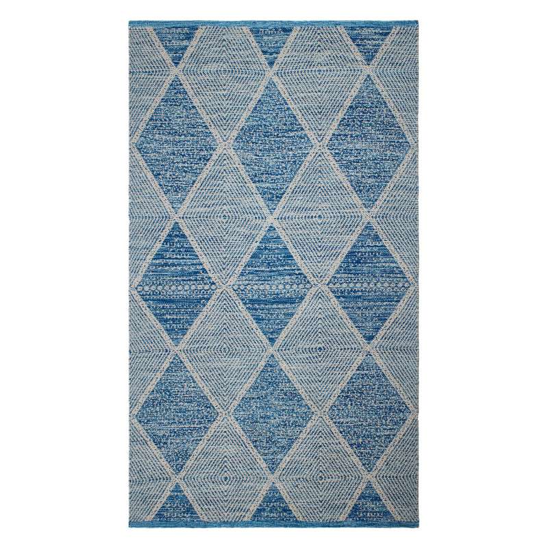 Fab Hab Outdoorteppich Hampton Blue aus recycelten PET-Flaschen blau