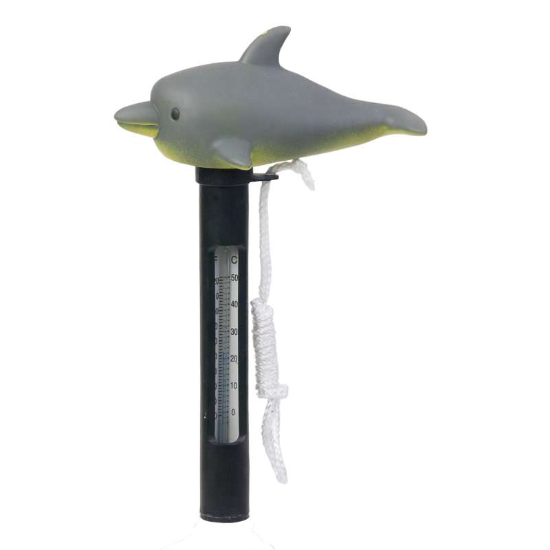 Delphin Thermometer mit Delphin Schwimmbadthermometer mit Tiermotiv 2500017DP