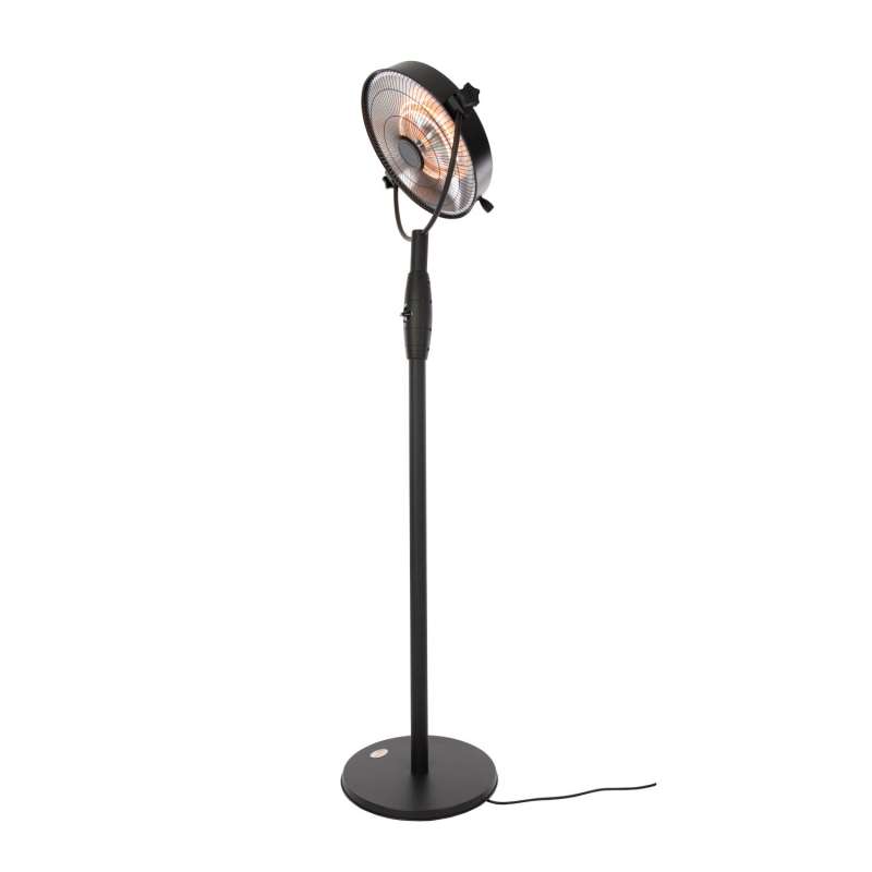 SUNRED® Heizstrahler Retro schwarz 2100 W Halogenstrahler Standgerät stehend standing