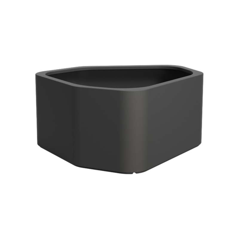 Adezz Shape Pflanzgefäß Fiberglas Pflanzkübel Blumenkübel 130x126x60cm schwarz