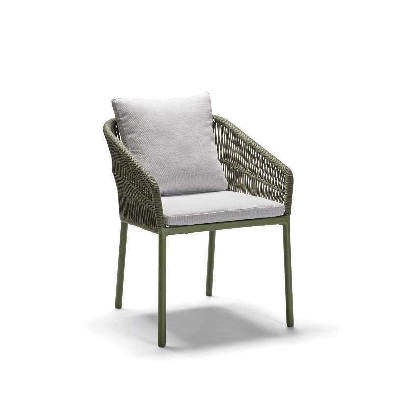 Stern Jella Stapelsessel Gartenstuhl Stapelstuhl Gartensessel mit Kissen olive