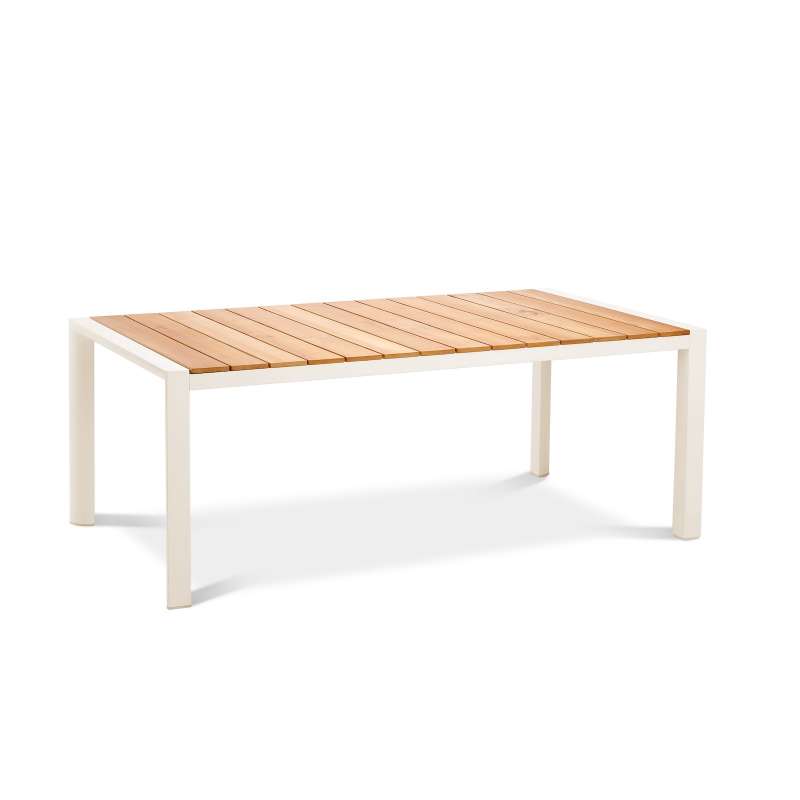 Best Freizeitmöbel Paros Gartentisch Esstisch Dinningtisch 160x90 cm sand/Teakholz