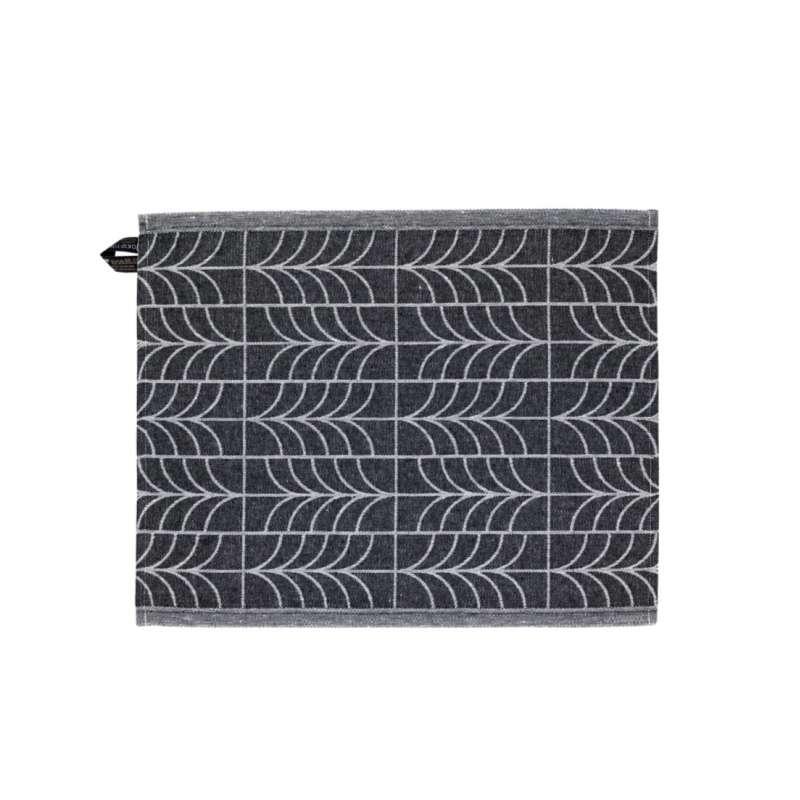 Jokipiin Humina Sauna Sitzunterlage 45 x 55 cm Sauna Seat Cover black/white