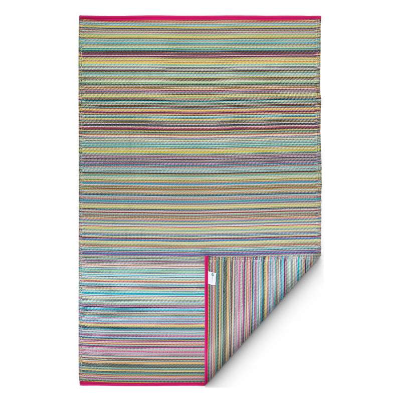 Fab Hab Outdoorteppich Cancun Candy aus recyceltem Plastik bunt wetterfest