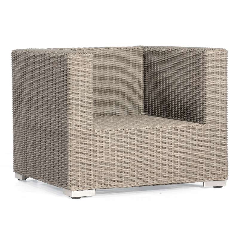 Sonnenpartner Lounge-Sessel Residence Aluminium mit Polyrattan stone-grey inklusive Kissen Loungeses