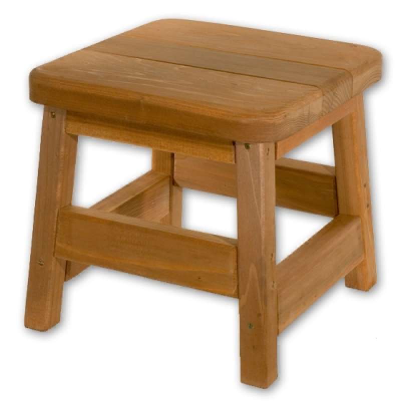 Softub Stool aus Red Meranti Holz 40 cm hoch kleiner Hocker 46201000