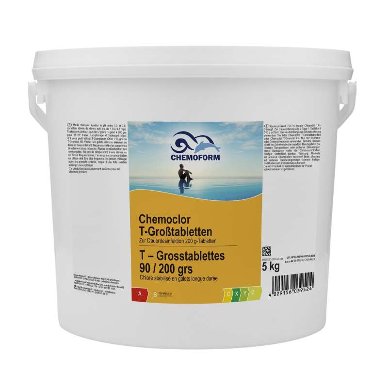 Chemoform Chemoclor T-Großtabletten 200 g Chlortabletten zur Dauerchlorung 5 kg