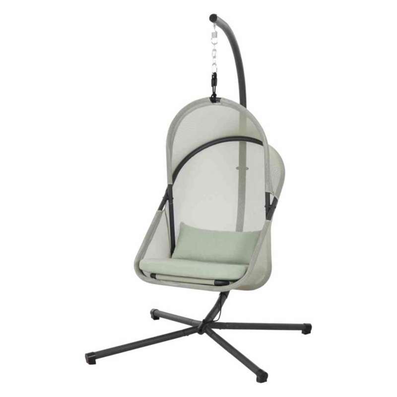 Siena Garden Hängesessel Yobaya anthrazit/light green Hängekorb mit Kissen