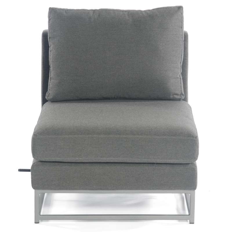 Sonnenpartner Lounge-Mittelmodul Unique Aluminium mit Kissen anthrazit Loungesessel Sunbrella