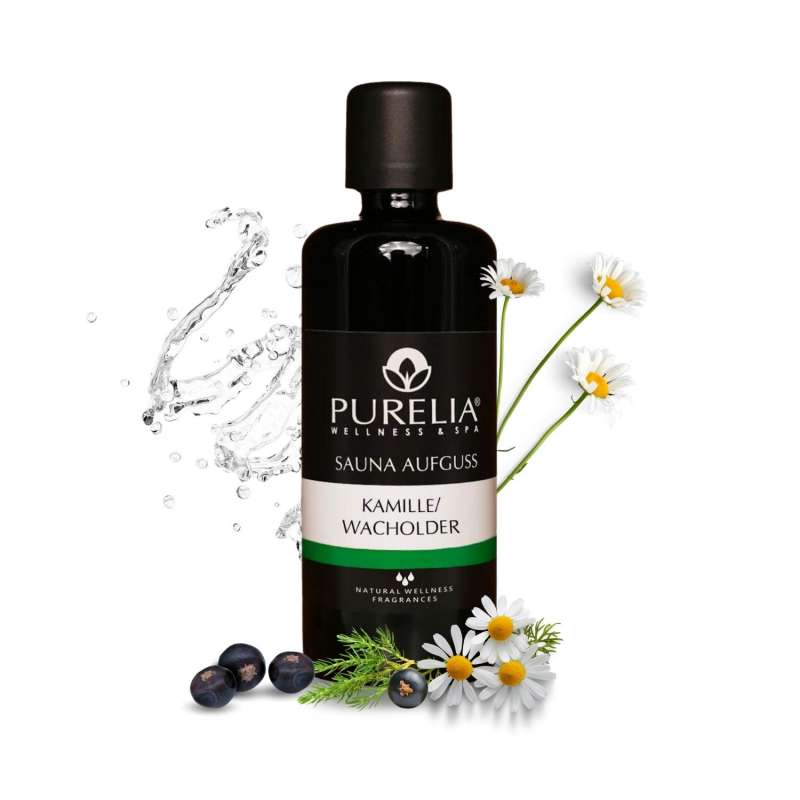 PURELIA Saunaaufguss Konzentrat Kamille-Wacholder 100 ml natürlicher Sauna-aufguss - reine ätherisch