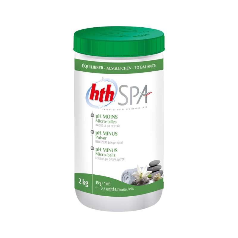 hth Spa pH-Minus Pulver 2 Kg pH-Wert Senkung für Whirlpools und Spas