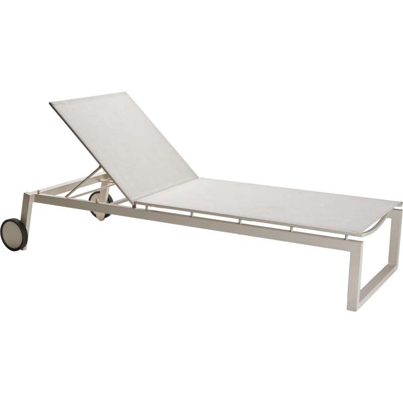 Stern Robin Rollliege Sonnenliege Gartenliege Relaxliege Aluminium-Gestell weiß