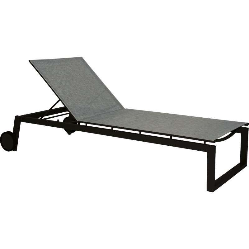 Stern Robin Rollliege Sonnenliege Gartenliege Relaxliege Aluminium leinengrau