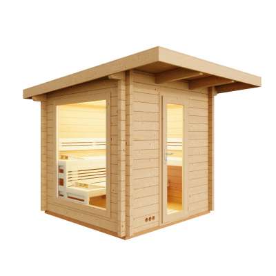 Infraworld Gartensauna Terra 5B Außensauna Massivholzsauna Saunahaus 230x230 cm Infraworld Gartensauna Terra 5B Außensauna Massivholzsauna Saunahaus 230x230 cm