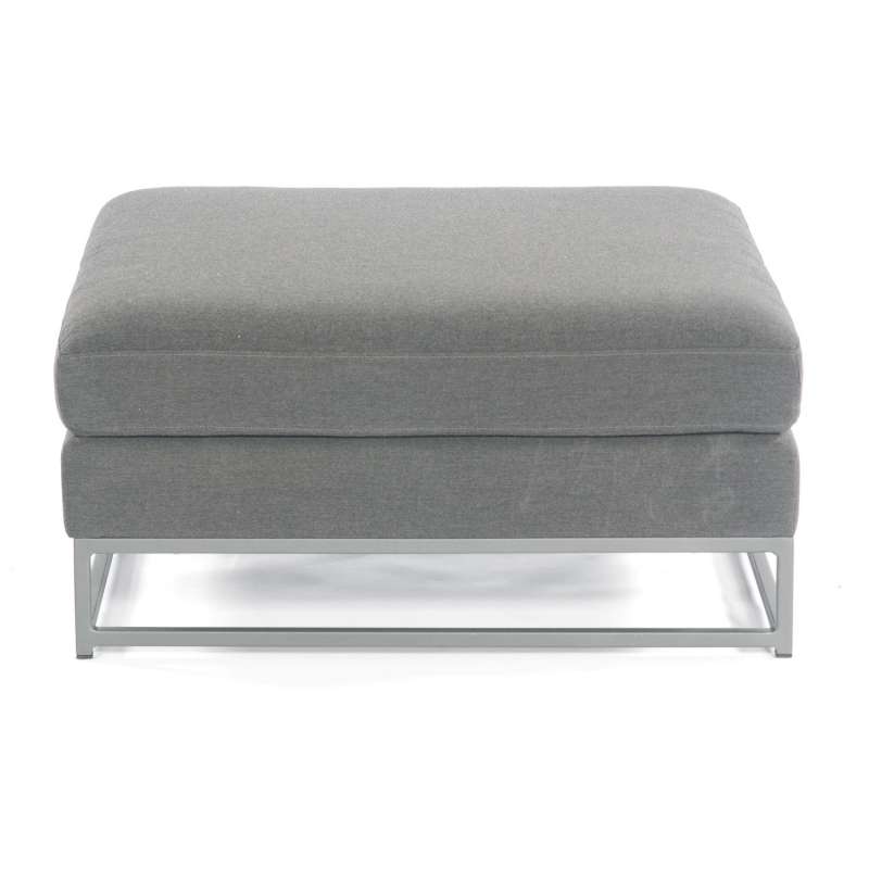 Sonnenpartner Lounge-Hocker Unique Aluminium mit Kissen anthrazit Loungesessel Sunbrella