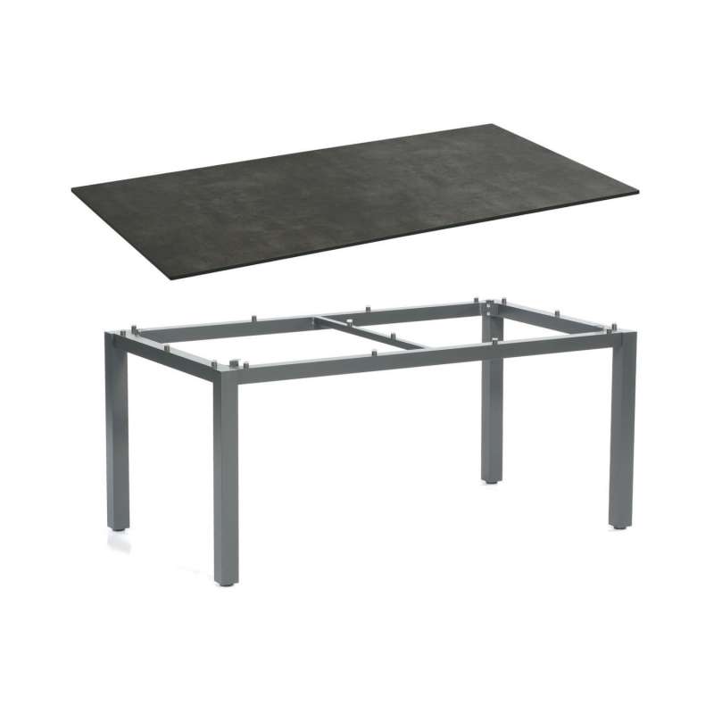 Sonnenpartner Gartentisch Base 160x90 cm Aluminium anthrazit Tischsystem