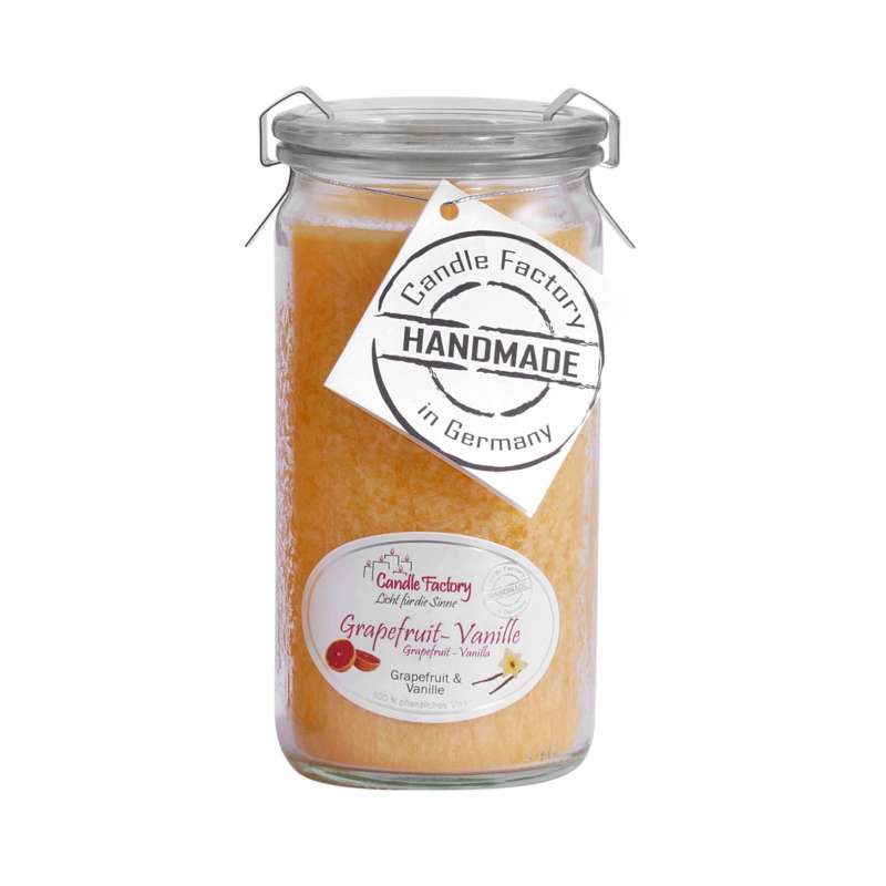 Candle Factory Mini Jumbo Grapefruit Vanille Duftkerze Dekokerze 307-034