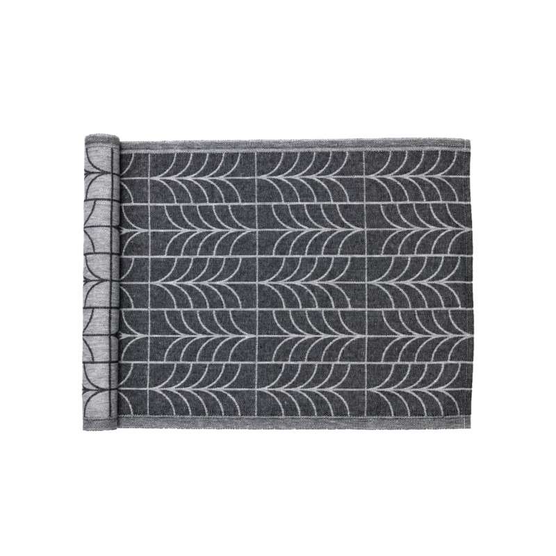 Jokipiin Humina Sauna Sitzunterlage 45 x 160 cm Sauna Seat Cover black/white