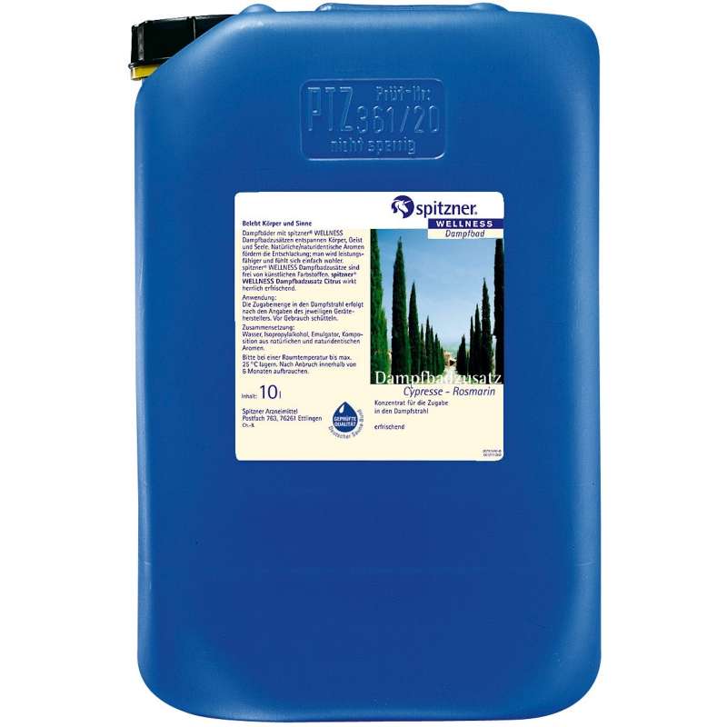 Spitzner Dampfbadzusatz 10 Liter Cypresse Rosmarin 8860002