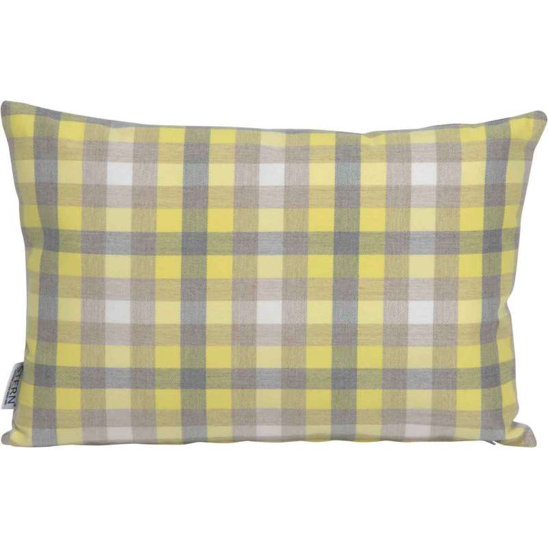 Stern Outdoor Dekokissen mit Reißverschluss Karo gelb 30 x 45 cm 404970