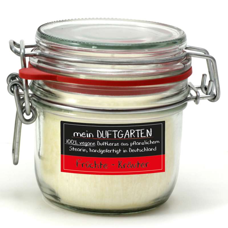 Candle Factory meinGartenduft Früchte-Kräuter Drahtbügelglas klein 507-007