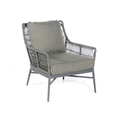 Sonnenpartner Retro Loungesessel Gartensessel Alu mit PE-Bespannung light coal Sonnenpartner Retro Loungesessel Gartensessel Alu mit PE-Bespannung light coal