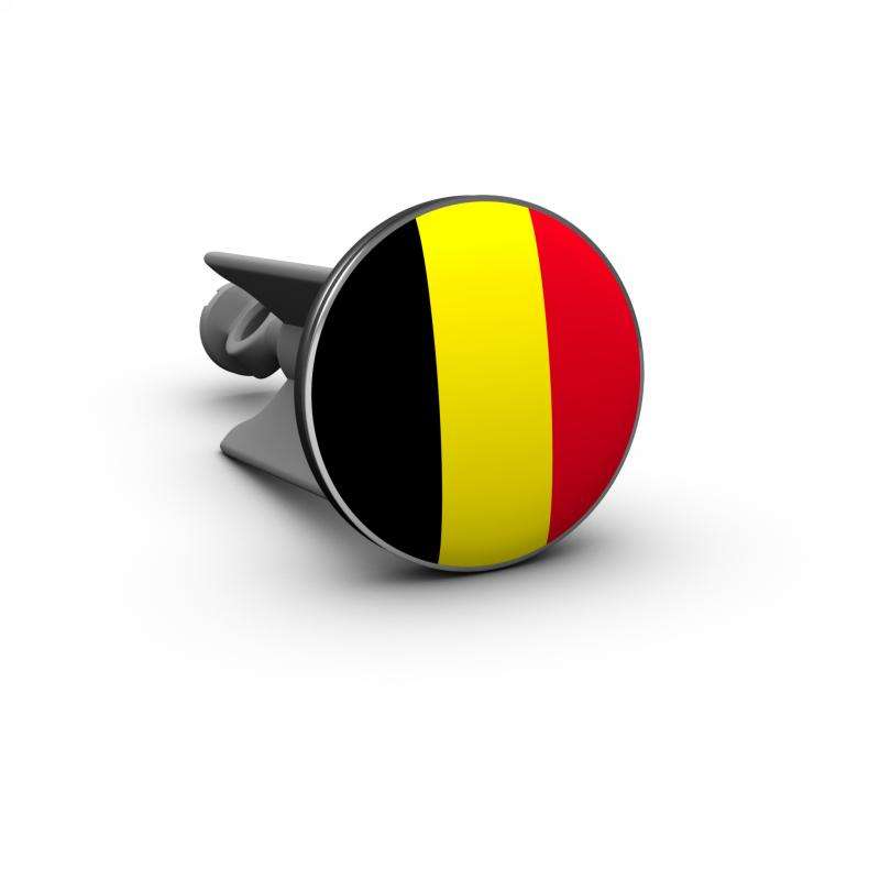 Plopp Waschtischstöpsel - Waschbeckenstöpsel Motiv Flagge Belgien 344