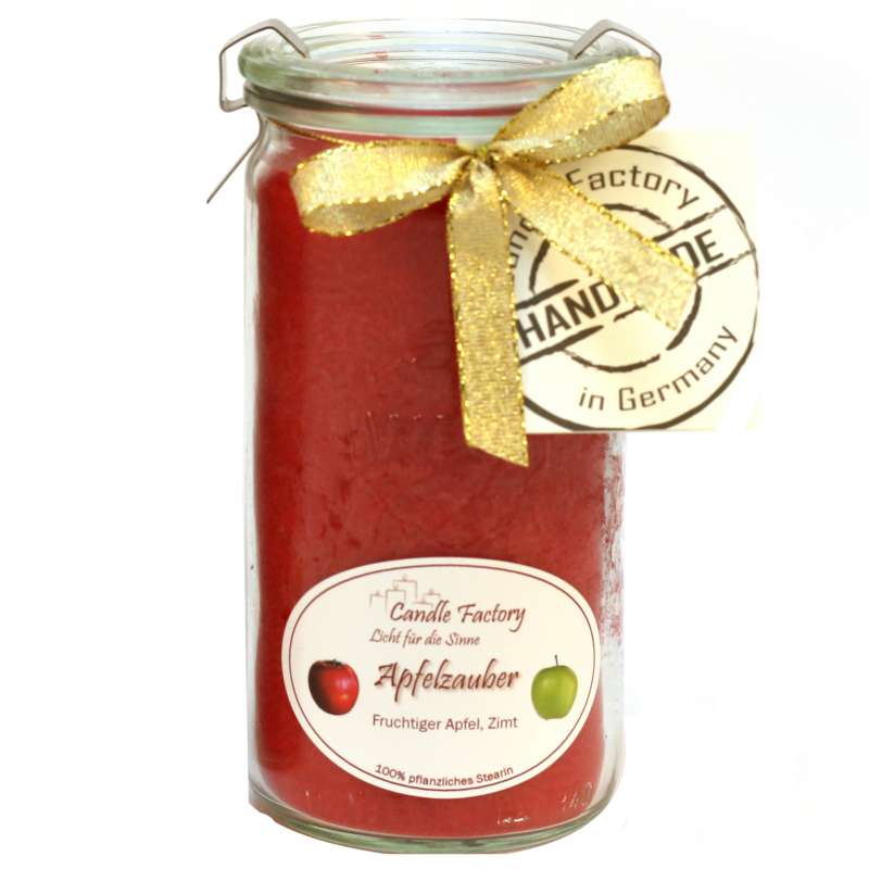Candle Factory Kerze Mini Jumbo Apfelzauber Duftkerze Dekokerze 307-078