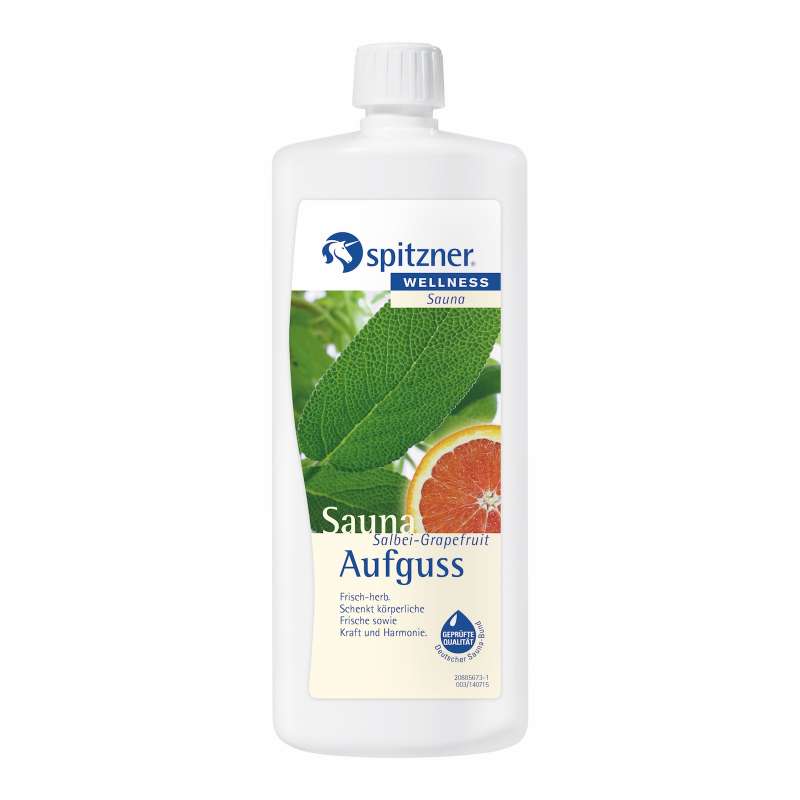 Spitzner Saunaaufguss Salbei Grapefruit 1 L Sauna Aufguss frisch-herb