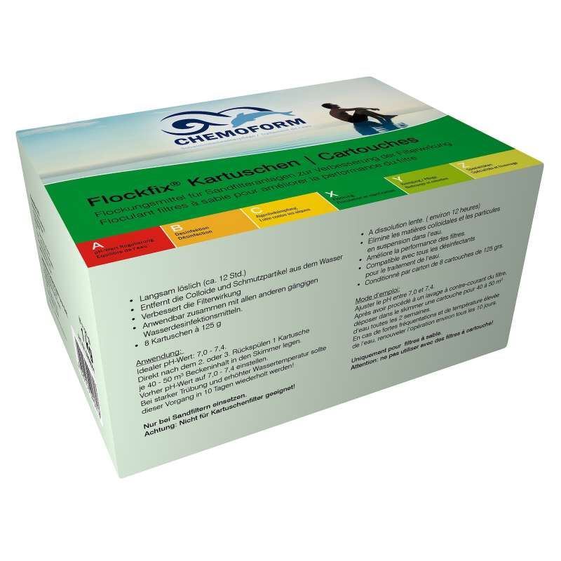 Chemoform Flockfix Kartuschen 1 kg Flockungskartuschen für klares Poolwasser