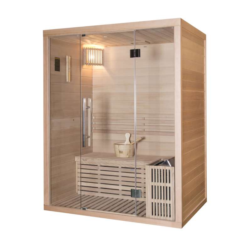 Wellis Igneus Hemlock finnische Sauna 150x105x190cm Komplett-Set inkl. Saunaofen