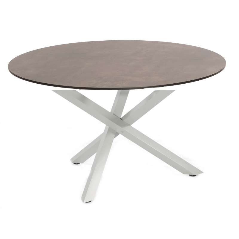Sonnenpartner Gartentisch Base-Spectra ø134 cm Alugestell silber Tischsystem