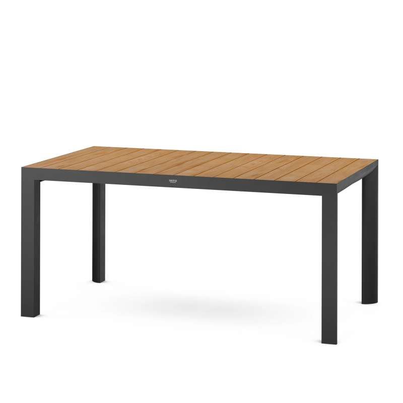 Siena Garden Silva Dining Tisch 160 x 90 cm - Aluminium (matt anthrazit) & FSC-Teak