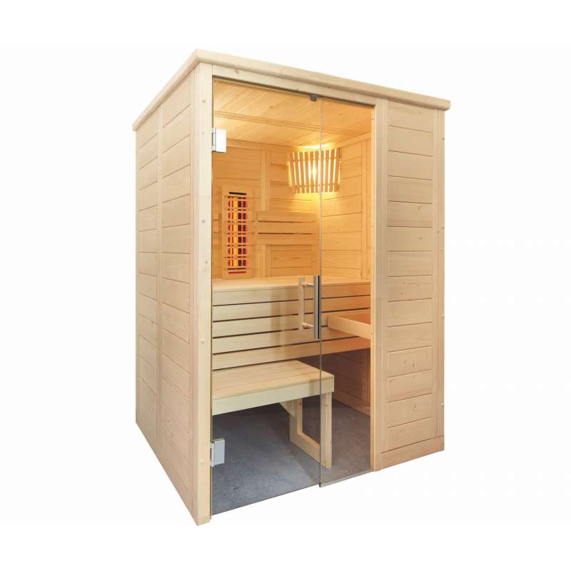 Harvia Alaska Mini Infra+ Massivsauna Saunakabine Inkl. Vollspektrumstrahler