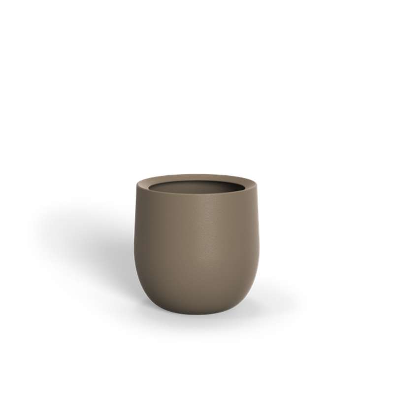 Adezz Lora Pflanzgefäß Fiberglas Pflanzkübel Blumenkübel 50x50 cm beigegrau