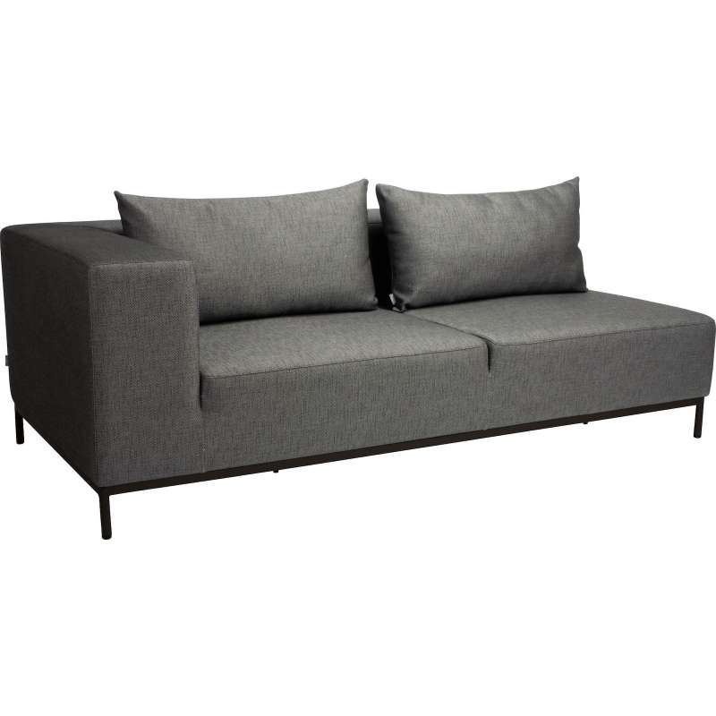 Stern Taavi Lounge 2,5-Sitzer Sofa Gartensofa Lounge-Sofa Alu-Gestell seidenschwarz