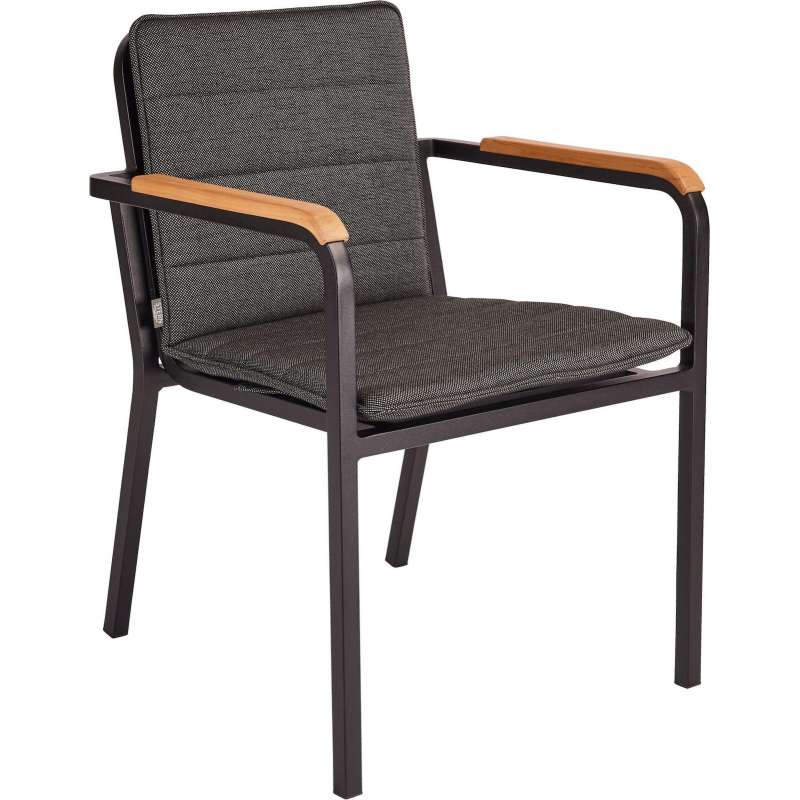 Stern Pepe Stapelsessel Gartenstuhl Stapelstuhl Aluminium-Gestell seidenschwarz