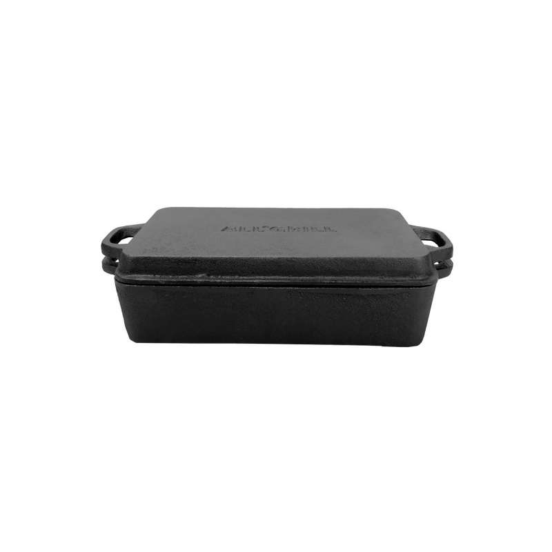 Gusseisenkuss® 2-in-1 Casserole mit Deckel 28 x 17 cm Volumen 1,5 / 0,7 Liter Gusseisen